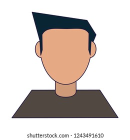 Man faceless profile
