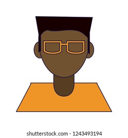 Man faceless profile