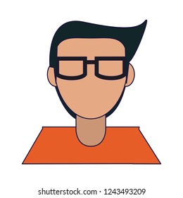 Man faceless profile