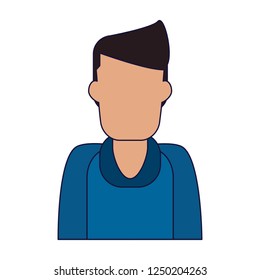 Man faceless profile