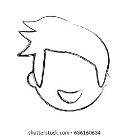 Man faceless profile