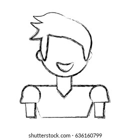 Man faceless profile