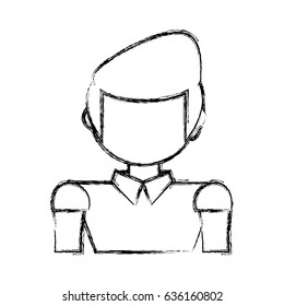Man faceless profile