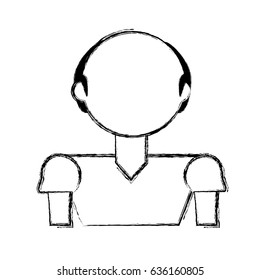 Man faceless profile