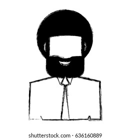 Man faceless profile