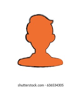 Man faceless profile 
