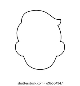 Man faceless profile