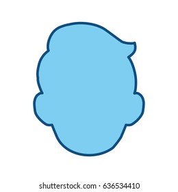Man faceless profile