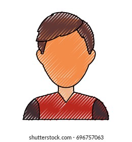 Man faceless profile