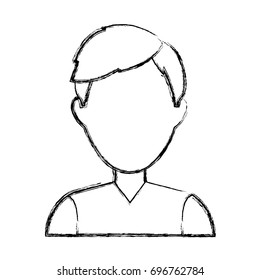Man faceless profile