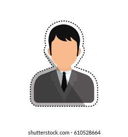 Man faceless profile icon  