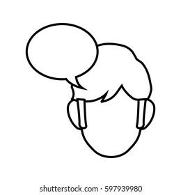 Man faceless profile icon vector illustration graphic design