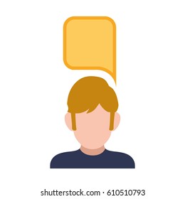 Man faceless profile icon vector illustration graphic design