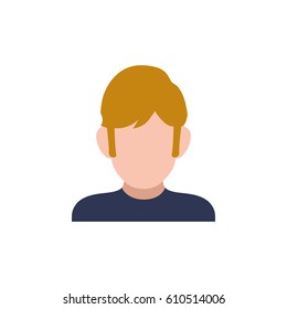 Man faceless profile icon vector illustration graphic design