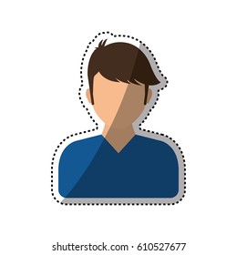 Man faceless profile icon icon vector illustration graphic design