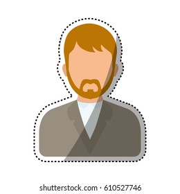 Man faceless profile icon icon vector illustration graphic design