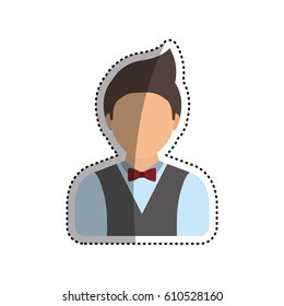 Man faceless profile icon icon vector illustration graphic design