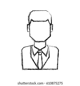 Man faceless profile icon vector illustration graphic design