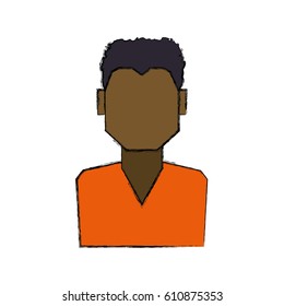 Man faceless profile icon vector illustration graphic design
