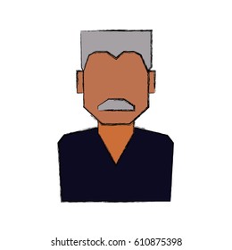 Man faceless profile icon vector illustration graphic design