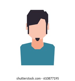 Man faceless profile icon vector illustration graphic design