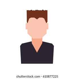 Man faceless profile icon vector illustration graphic design