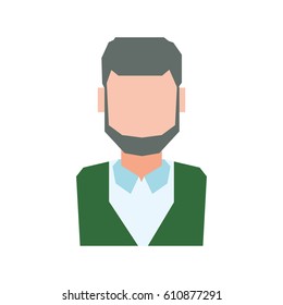 Man faceless profile icon vector illustration graphic design