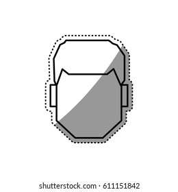 Man faceless profile vector illustration graphic design