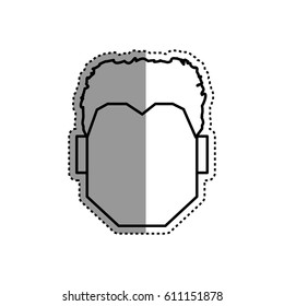Man faceless profile vector illustration graphic design