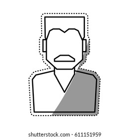 Man faceless profile vector illustration graphic design