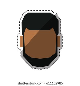 Man faceless profile vector illustration graphic design