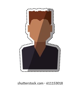 Man faceless profile vector illustration graphic design