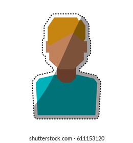 Man faceless profile vector illustration graphic design