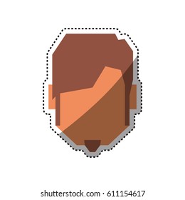 Man faceless profile vector illustration graphic design
