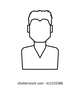 Man faceless profile vector illustration graphic design