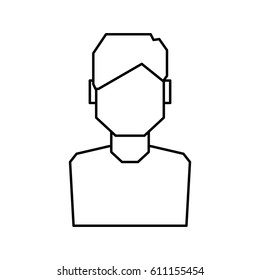 Man faceless profile vector illustration graphic design