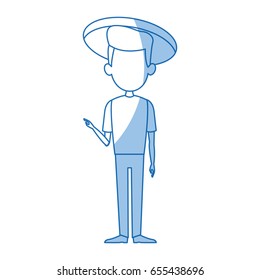 man facelessfigure icon flat style image