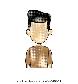 man facelessfigure icon flat style image