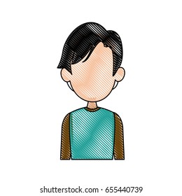 man facelessfigure icon flat style image