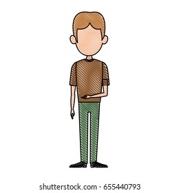 man facelessfigure icon flat style image