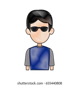 man facelessfigure icon flat style image
