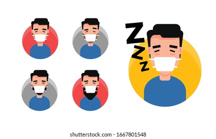 Man with Facemask Vector Illustration