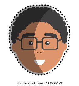 man with facial expression using glasses