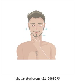 man facial skin care shaving 
