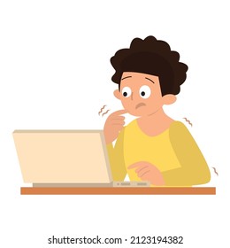 un hombre que enfrenta un problema en condición estresante y cansada. concepto de diseño. ilustración vectorial plana.