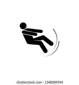 Man, fall, imbalance, person icon. Element of man fall down. Premium quality graphic design icon. Signs and symbols collection icon for websites, web design, mobile app