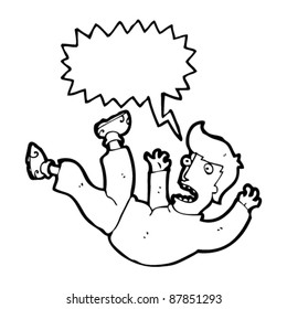 man falling cartoon