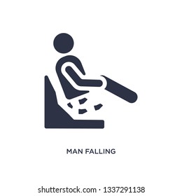 man falling isolated icon. Simple element illustration from behavior concept. man falling editable logo symbol design on white background. Can be use for web and mobile.