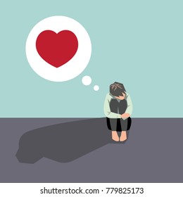 Man falling in love-vector cartoon