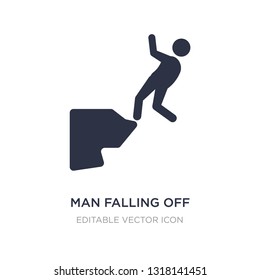 man falling off a precipice icon on white background. Simple element illustration from Sports concept. man falling off a precipice icon symbol design.
